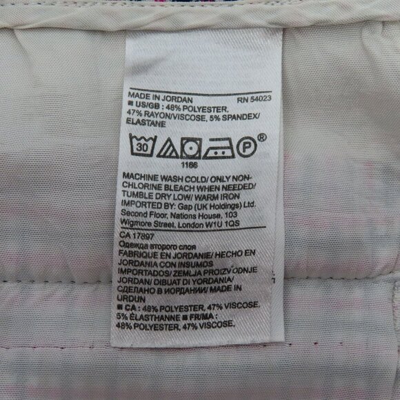 Banana Republic Women 4 Sloan Pink Brown Black Check Cropped Pants Zip Pockets - Picture 11 of 13